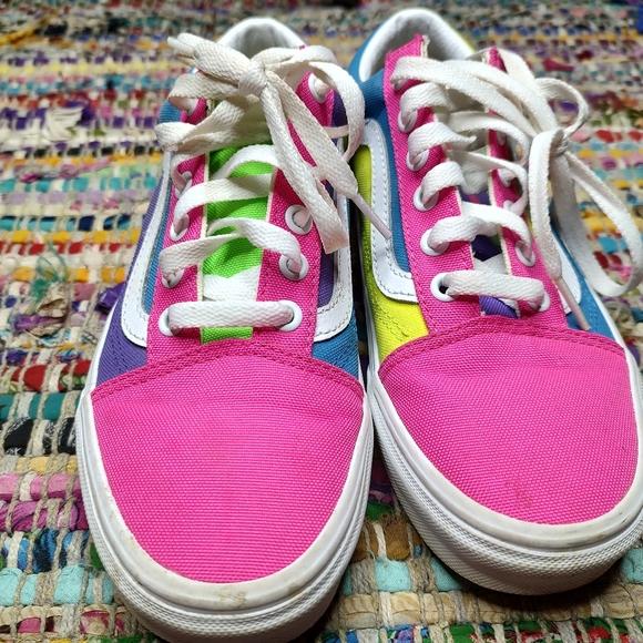 Vans Neon Mid Rise Lace Up Men's 5.5 Women's 7 - Picture 5 of 6